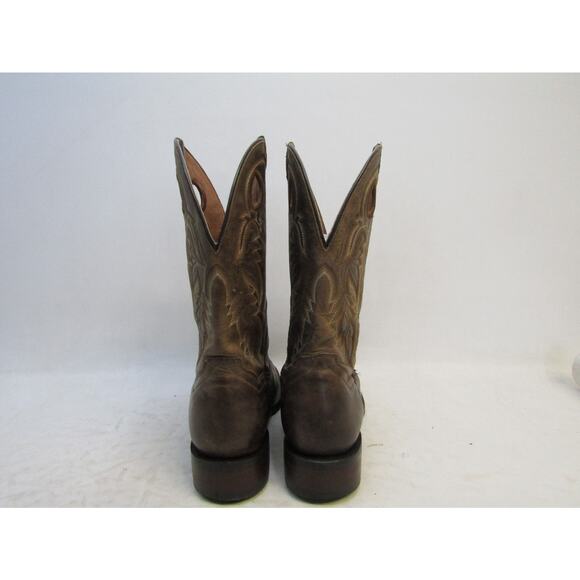 Dan Post Mens Size 9 D Brown Leather Buckaroo Western Cowboy Boots